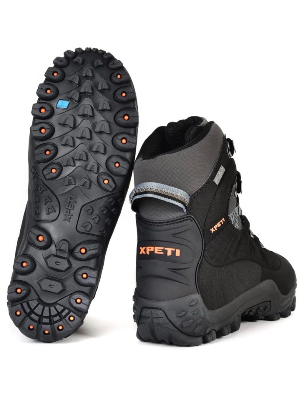 Men's Black and Gray All-Terrain Hiking Boots